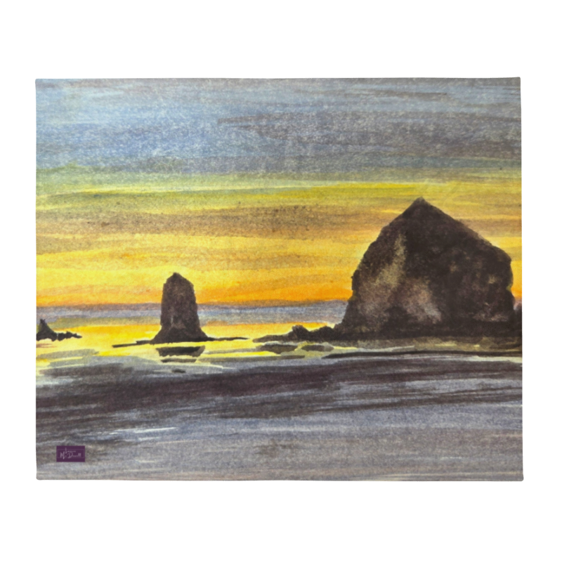 Cannon Beach Throw Blanket