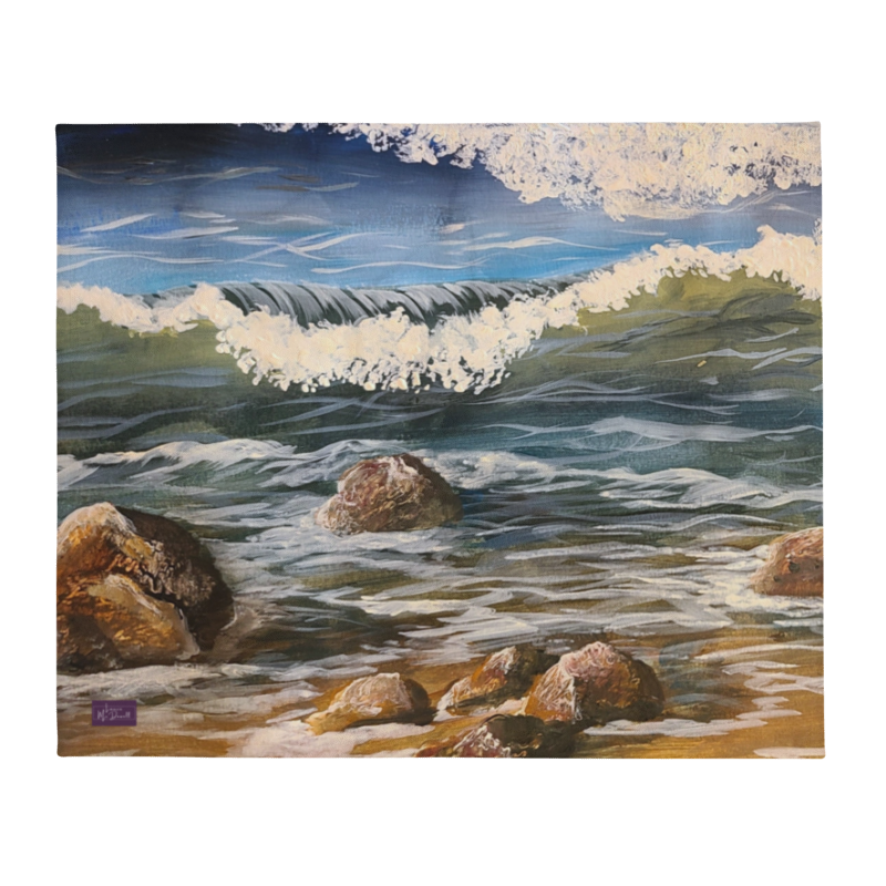 Crashing Waves Throw Blanket