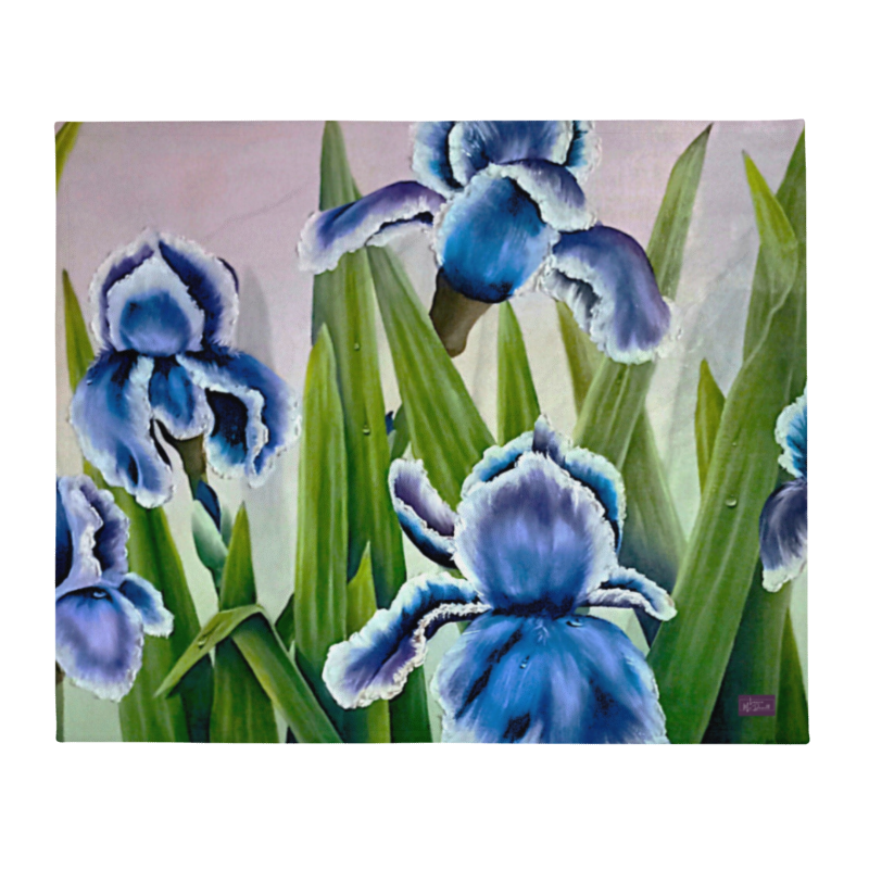 Iris Field Throw Blanket