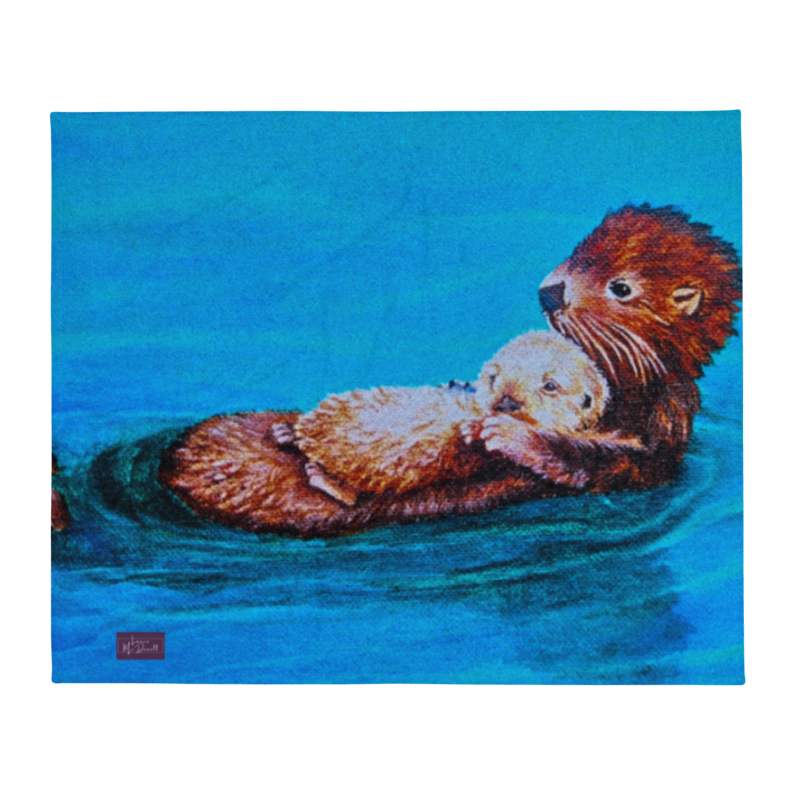 Otters Throw Blanket